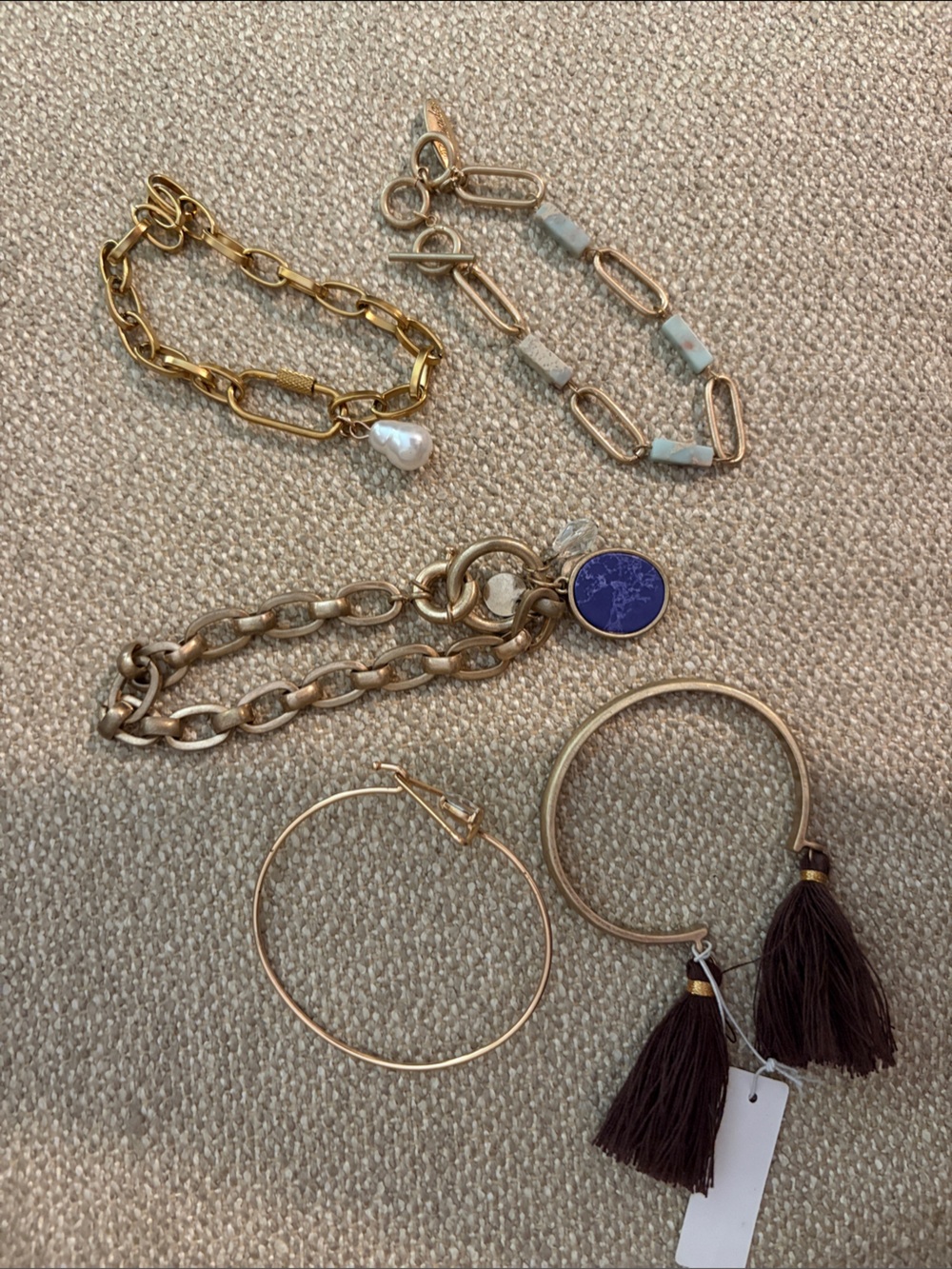 Set of gold bracelets